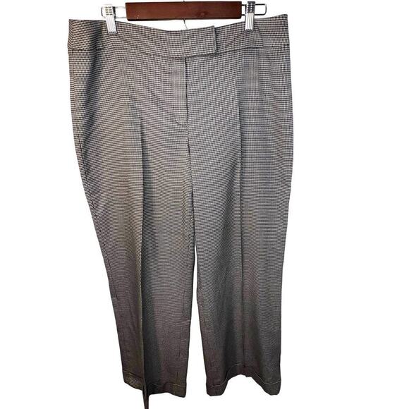 Jones Wear Stretch,12,houndstooth cuffed seamed Wideleg career preppy pants Y2K - Picture 1 of 8